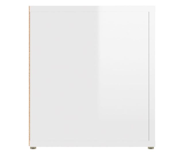 TV Stand, High Gloss White, 80x31.5x36 cm, Processed Wood