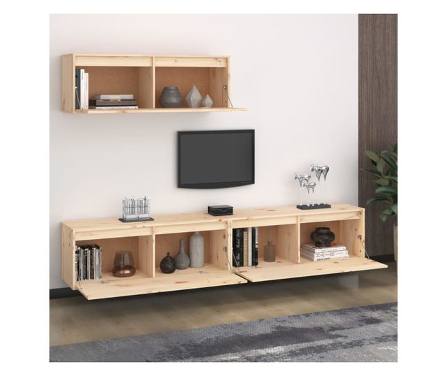 TV komode, 3 kom., masivno drvo bora