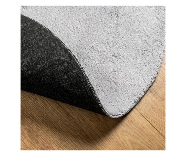 HUARTE szürke rövid szálú puha és mosható szőnyeg Ø 200 cm