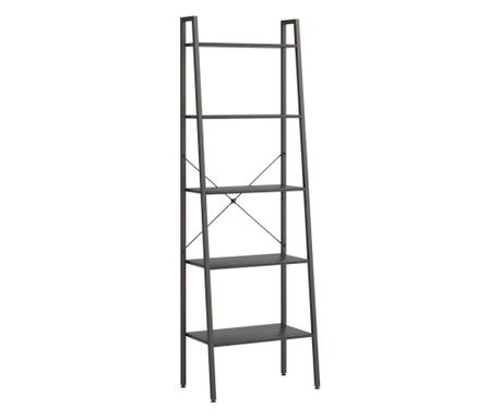 Samostojeće police s 5 razina crne 56 x 35 x 174 cm