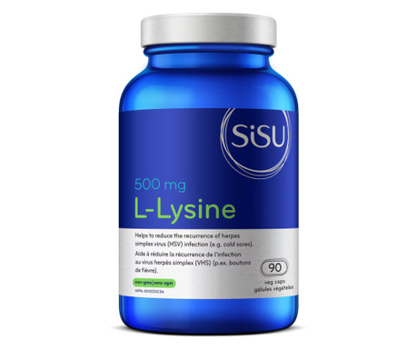 Хранителна добавка L-Лизин 500 mg, марка Sisu, 90 капсули