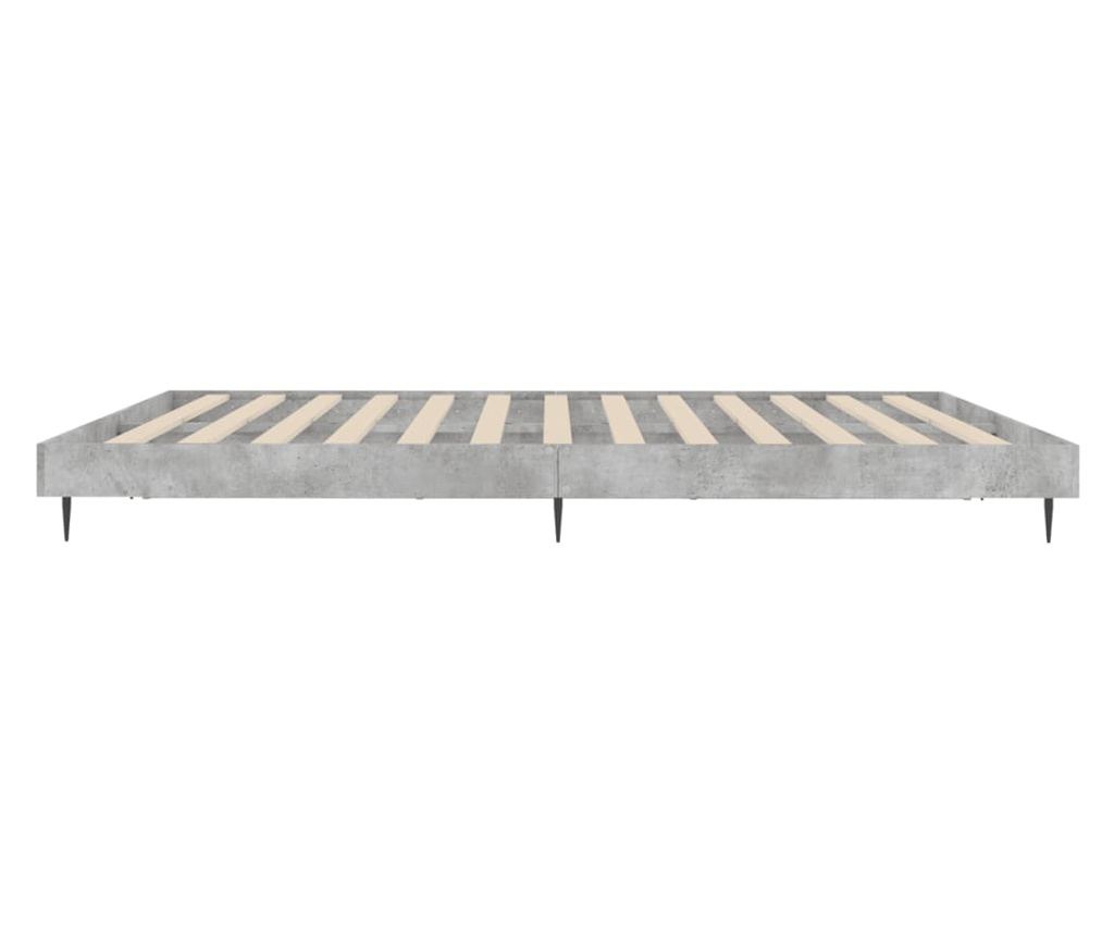 Rám postele betonově šedý 160 x 200 cm kompozitní dřevo - 7
