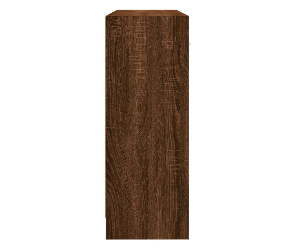 "Komoda, smeđi hrast, 91x28x75 cm, obrađeno drvo" - 7