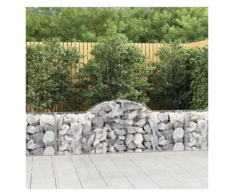 Coșuri gabion arcuite 18 buc, 200x50x60/80 cm, fier galvanizat