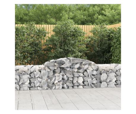 Coșuri gabion arcuite 12 buc, 300x50x60/80 cm, fier galvanizat