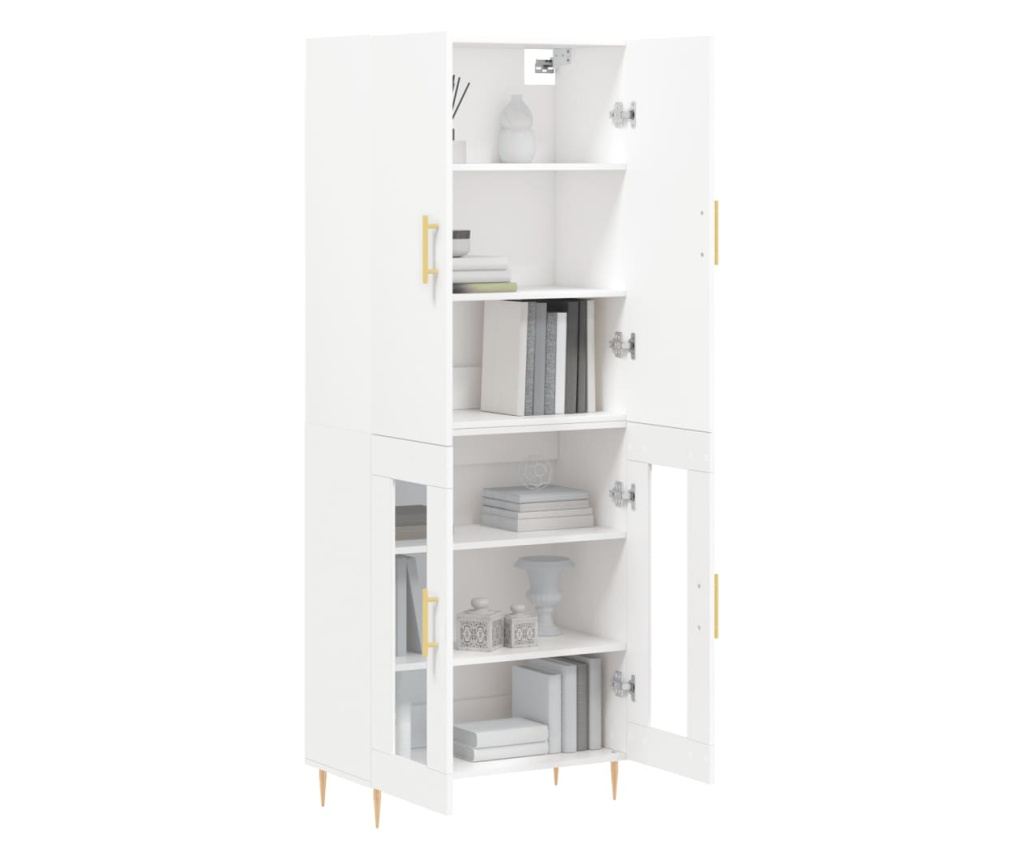 Visoka ormar, bijela, 69,5x34x180 cm, kompozitno drvo - 3