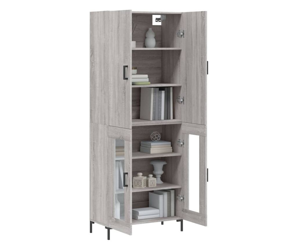 Visoka ormar, siva sonoma, 69,5x34x180 cm, kompozitno drvo - 3