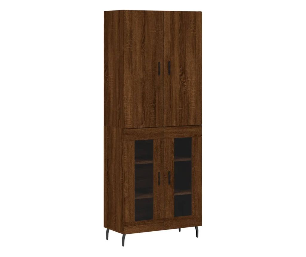 Visoki ormar, smeđi hrast, 69,5x34x180 cm, kompozitno drvo - 2