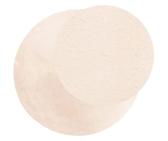 HUARTE bézs rövid szálú puha és mosható szőnyeg Ø 120 cm