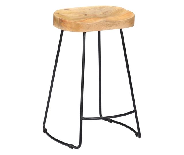 Gavin barski stoli, 2 kosa, masiven mangov les