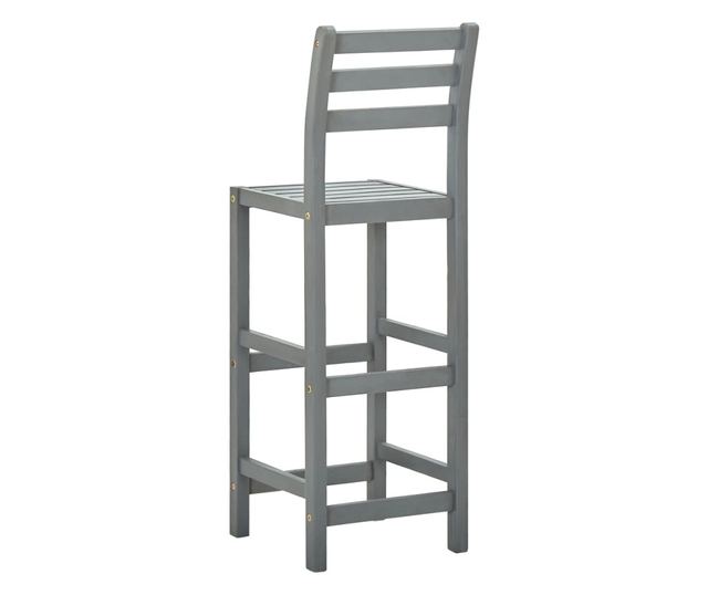 Barski stoli, 4 kosi, sivi, trden akacijev les