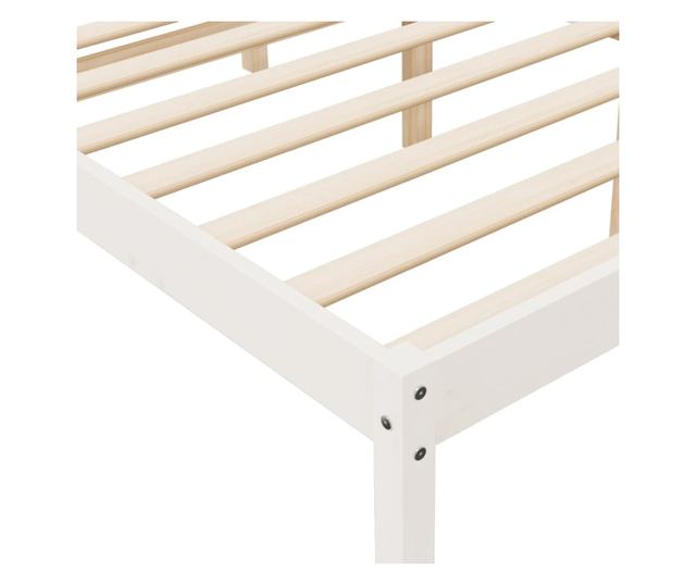 Легло за възрастни бяло 180x200 см Super King Size бор масив
