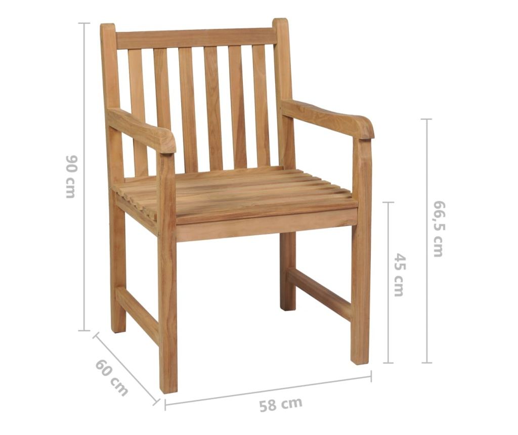 Градински столове с светлозелени възглавници 2 бр. масивно тиково дърво - 9