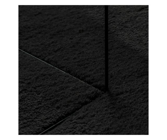 HUARTE fekete rövid szálú puha és mosható szőnyeg 200 x 280 cm