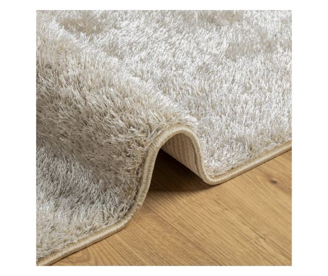 ISTAN bézs hosszú szálú fényes szőnyeg 160 x 230 cm