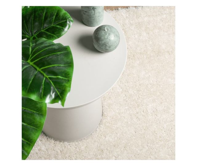 ISTAN krémszínű hosszú szálú fényes szőnyeg 240 x 340 cm