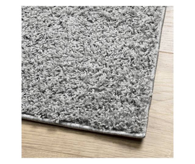 PAMPLONA szürke magas szálú bolyhos modern szőnyeg 100 x 200 cm