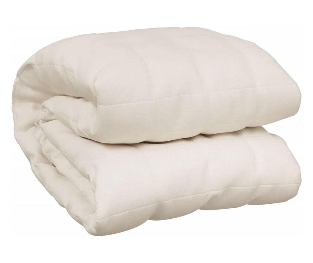 Utješna deka, svijetlo krem, 122x183 cm, 9 kg, Tekstil - 2