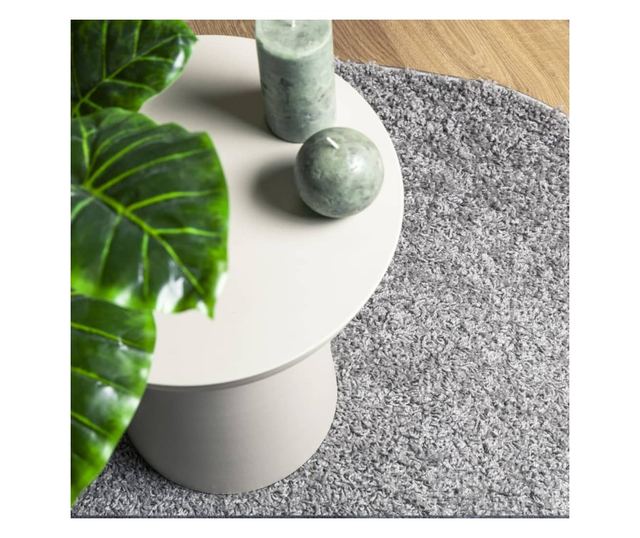 PAMPLONA szürke magas szálú bolyhos modern szőnyeg 100 x 200 cm