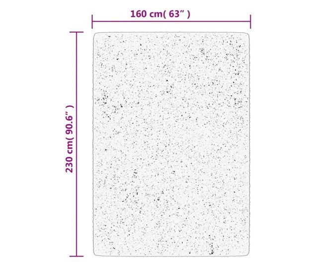 OVIEDO fekete rövid szálú szőnyeg 160x230 cm