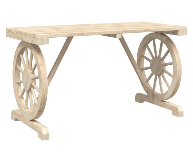 tömör fenyőfa kerti asztal 115 x 55 x 65 cm