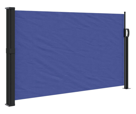 kék behúzható oldalsó napellenző 120 x 600 cm