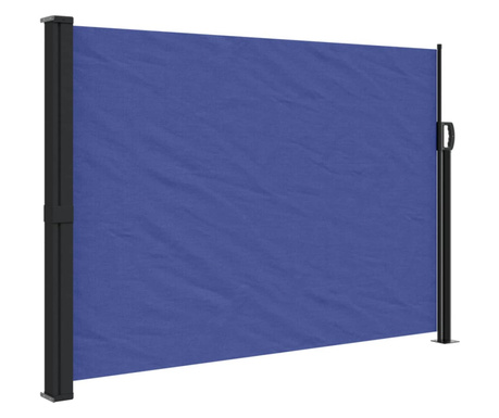 kék behúzható oldalsó napellenző 140 x 500 cm