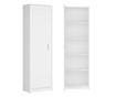 Dulap cu o Usa si 4 Polite, 200X45X45 cm, Culoare Alb din Pal de 18mm