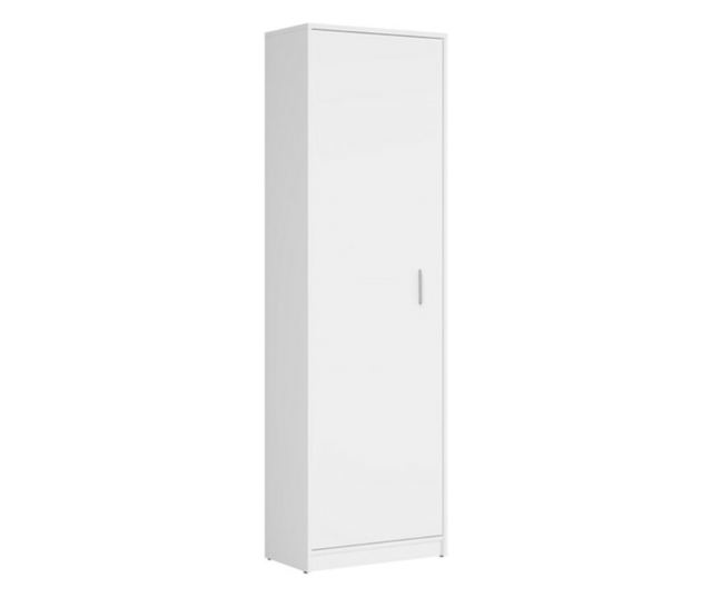 Dulap cu o Usa si 4 Polite, 200X45X45 cm, Culoare Alb din Pal de 18mm