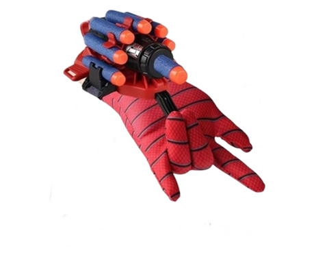 SpiderMan гъба 7-вендузи стартер ръкавица, IdeallStore, червен