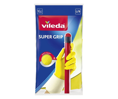 Vileda Super Grip Háztartási gumikesztyű L méret (8001940003368)