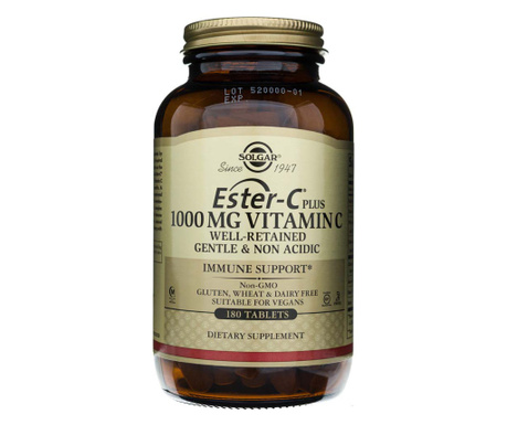 Supliment alimentar Solgar, Ester C Plus, Vitamina C, 1000 mg, 180 comprimate