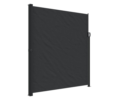 fekete behúzható oldalsó napellenző 220 x 500 cm