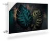 Magnet Muralo, decor radiator, abstractie, frunze de monstera pe un fundal intunecat, stil modern 110x60
