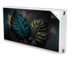 Magnet Muralo, decor radiator, abstractie, frunze de monstera pe un fundal intunecat, stil modern 110x60