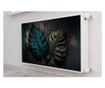 Magnet Muralo, decor radiator, abstractie, frunze de monstera pe un fundal intunecat, stil modern 110x60