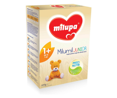 MILUPA Junior 1+, formula speciala lapte praf, de crestere, 600 g