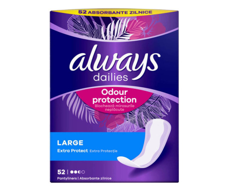 ALWAYS Dailies Extra Protect, absorbante zilnice, Large, 52 buc