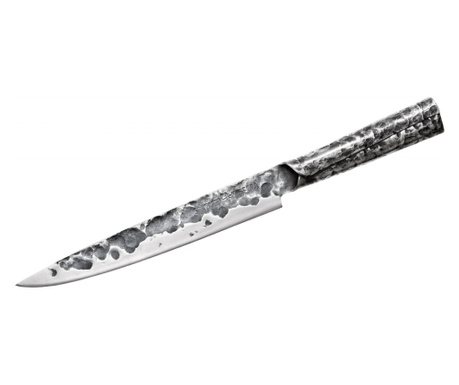 Cutit feliat Samura-Meteora, otel damasc, 20.6 cm, argintiu/negru