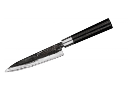 Cutit universal Samura-Super5, otel damasc, 16.2 cm, argintiu/negru