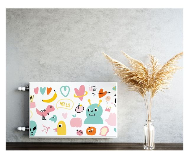 Magnet Muralo, decor radiator, monstri colorati, de basm stil pentru camera unui copil  100x60