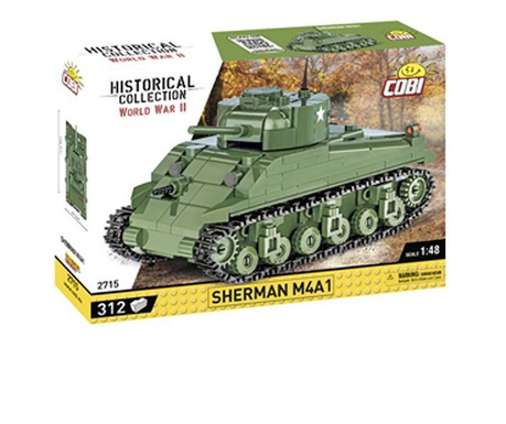Cobi Sherman M4A1 tank műanyag modell (1:48)