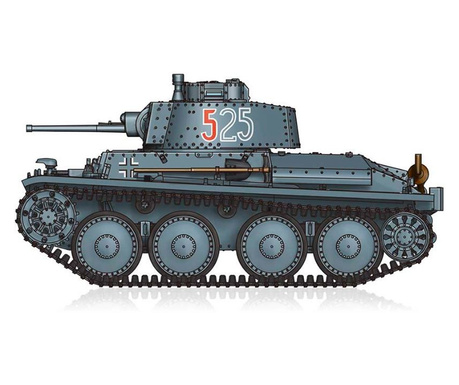 HobbyBoss German Pz.Kpfw. 38(t) Ausf.E/F harckocsi muanyag modell (1:72)