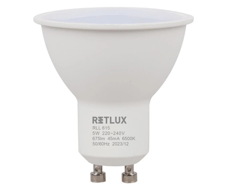 Retlux LED Spot izzó 5W 675lm 6500K GU10 - Hideg fehér