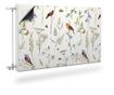 Magnet Muralo, decor radiator, Frunze delicate, natura pasari de camp 110x60