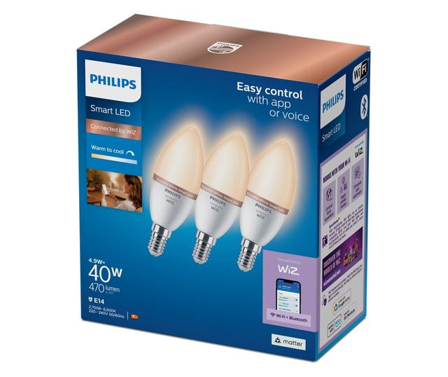 Philips 8720169210332 Pametna zatemnilna žarnica Wi-Fi/Bluetooth bela 4,9 W