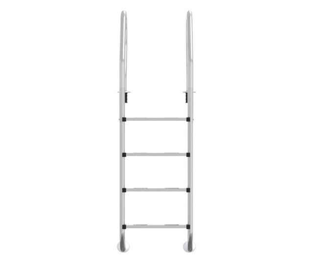 304-es rozsdamentes acél medencelétra 54 x 38 x 184,5 cm