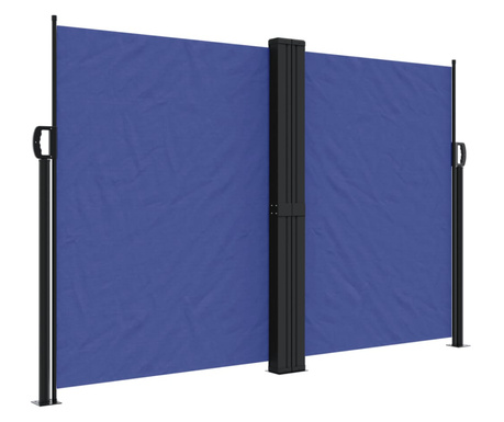 kék behúzható oldalsó napellenző 160 x 600 cm