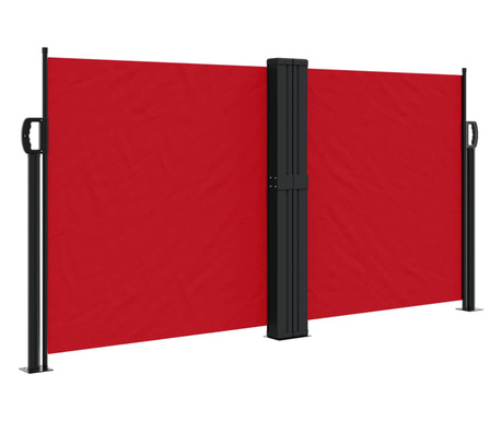 piros behúzható oldalsó napellenző 120 x 1000 cm