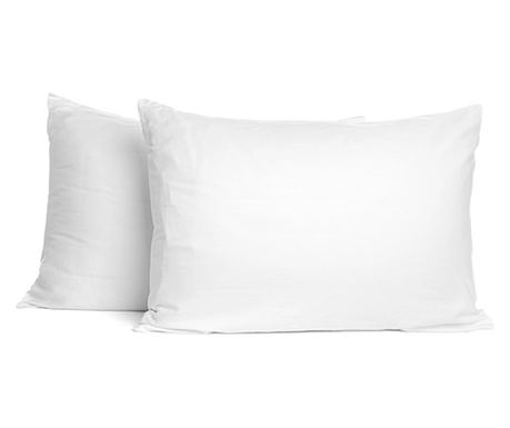 Set 2 Fete de perna Kotonia Home Hotel, 100% bumbac, Olandina, alb, 40x40